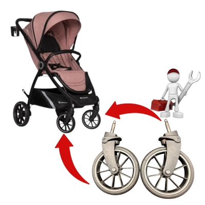 Naprawa kółek Eurocart CORSO - montaż łożysk - 2 kółka przednie z wysyłkami!